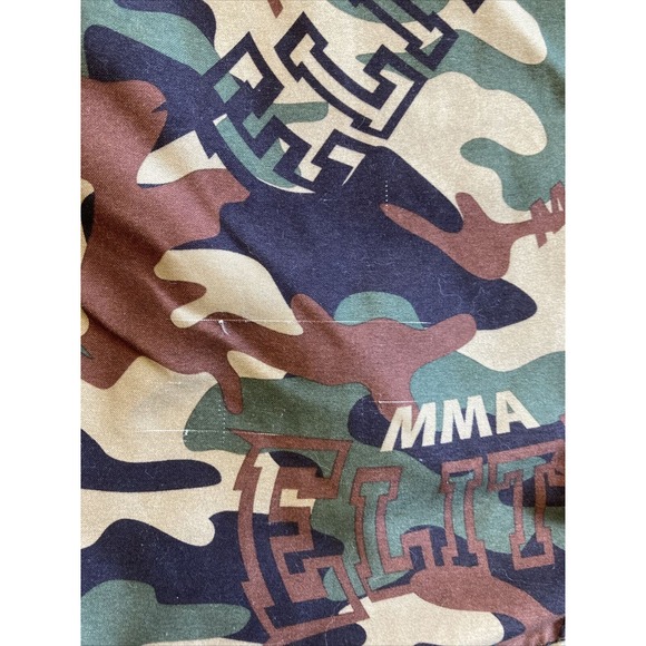 MMA Elite Black Camo Shorts Sz 2XL XXL Hook and Loop Drawstring Boxing Fighting - Picture 11 of 13